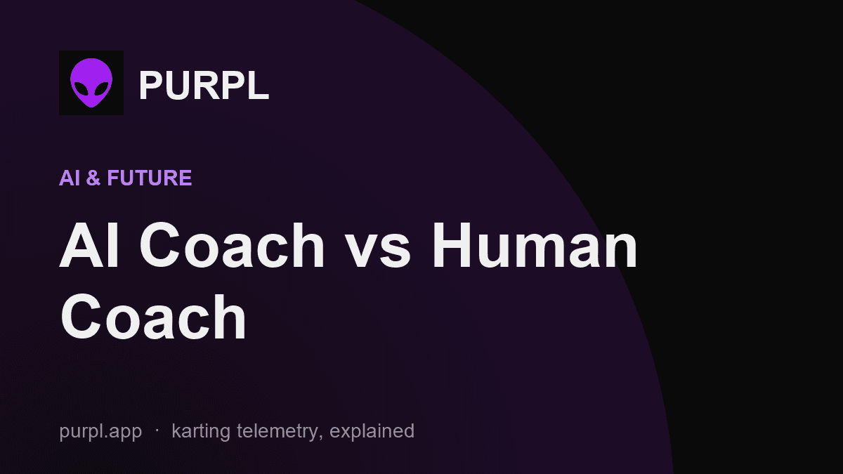 AI Coach vs Human Coach cover — purple-on-black PURPL title card