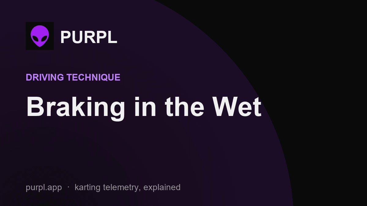 Braking in the Wet cover, purple-on-black PURPL title card