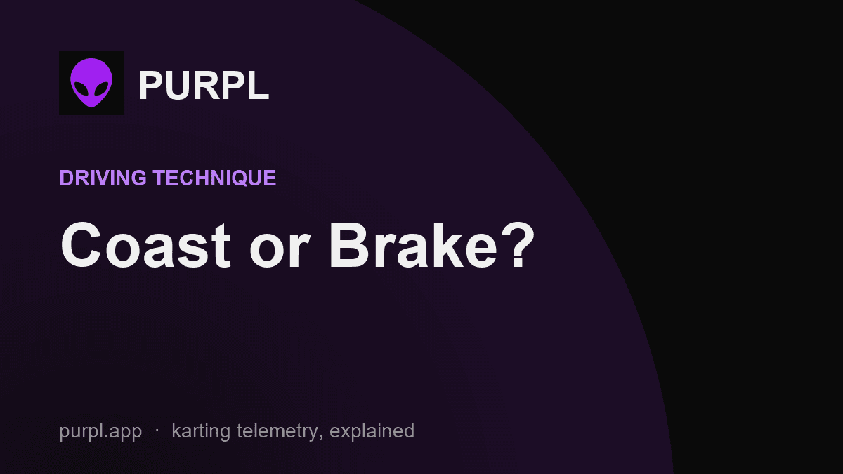 Coast or Brake cover — purple-on-black PURPL title card