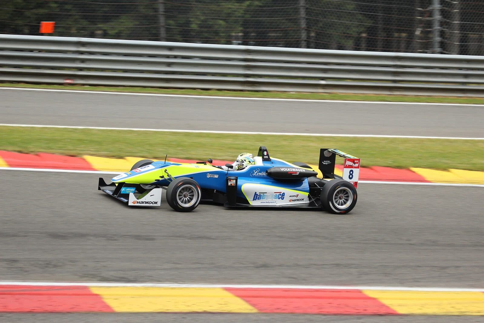 Alessio Lorandi in a Formula 3 car at Spa in 2015