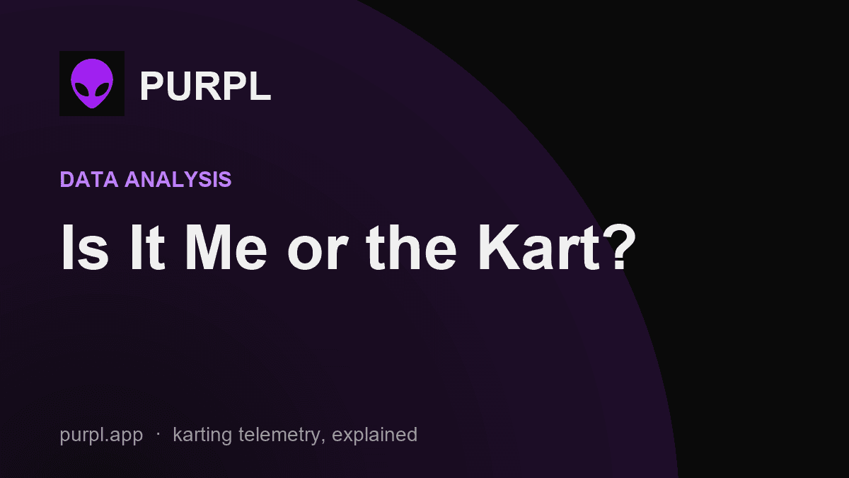Is It Me or the Kart cover — purple-on-black PURPL title card