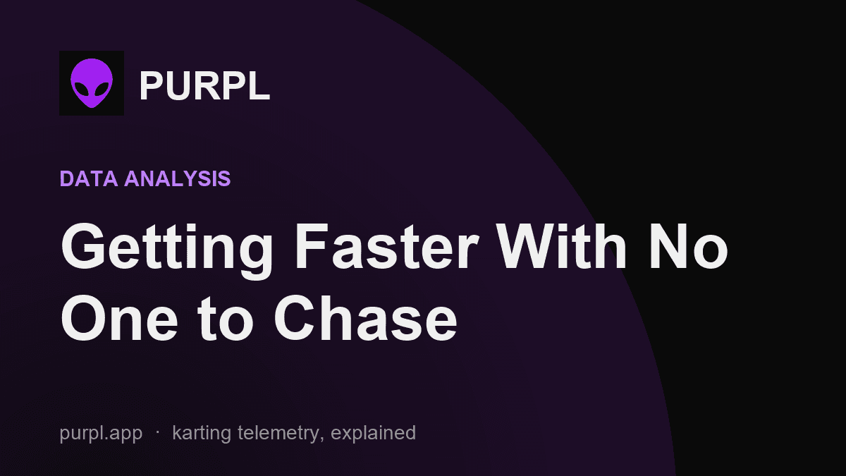 Getting Faster With No One to Chase cover — purple-on-black PURPL title card