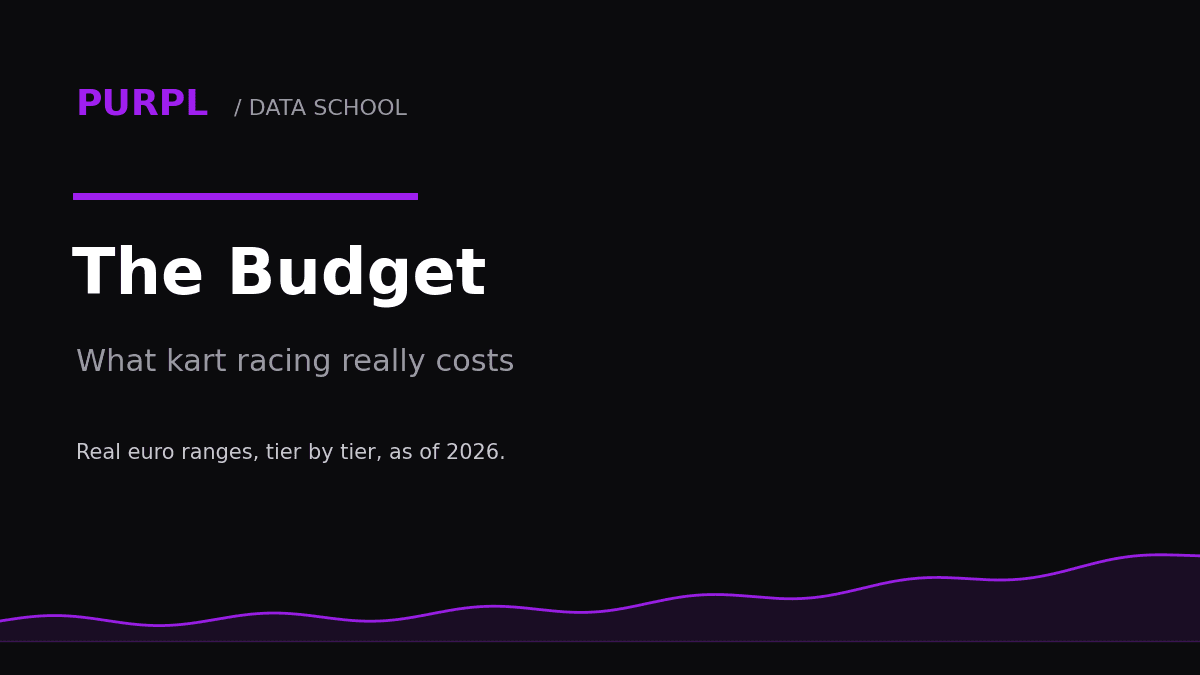 Cost of kart racing 2026 season budget breakdown guide on black with purple accents