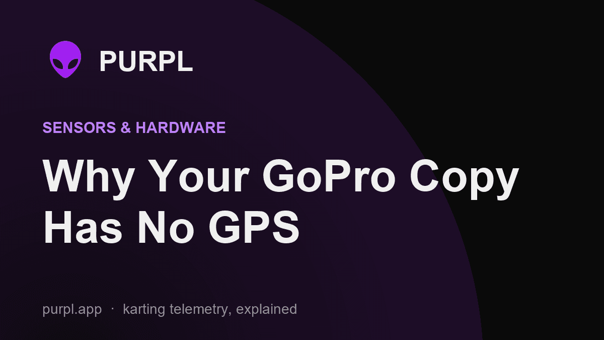 Why your GoPro copy has no GPS guide cover, purple alien on black