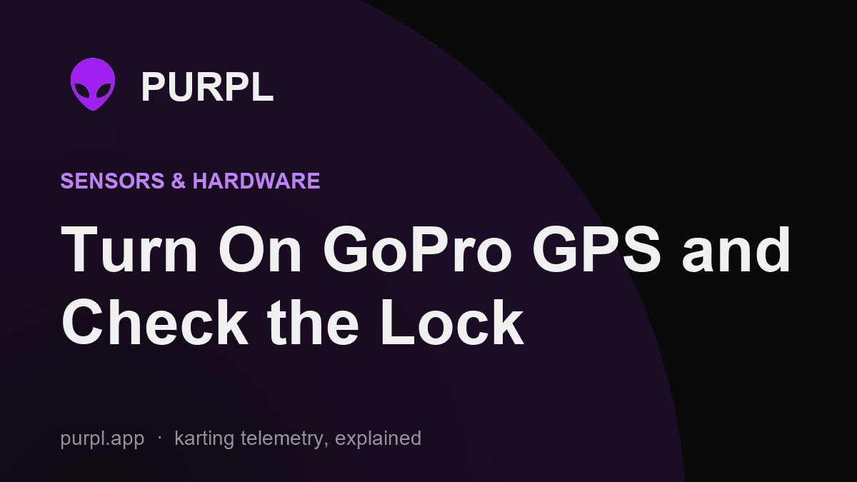 Turn on GoPro GPS and check the lock guide cover, purple alien on black