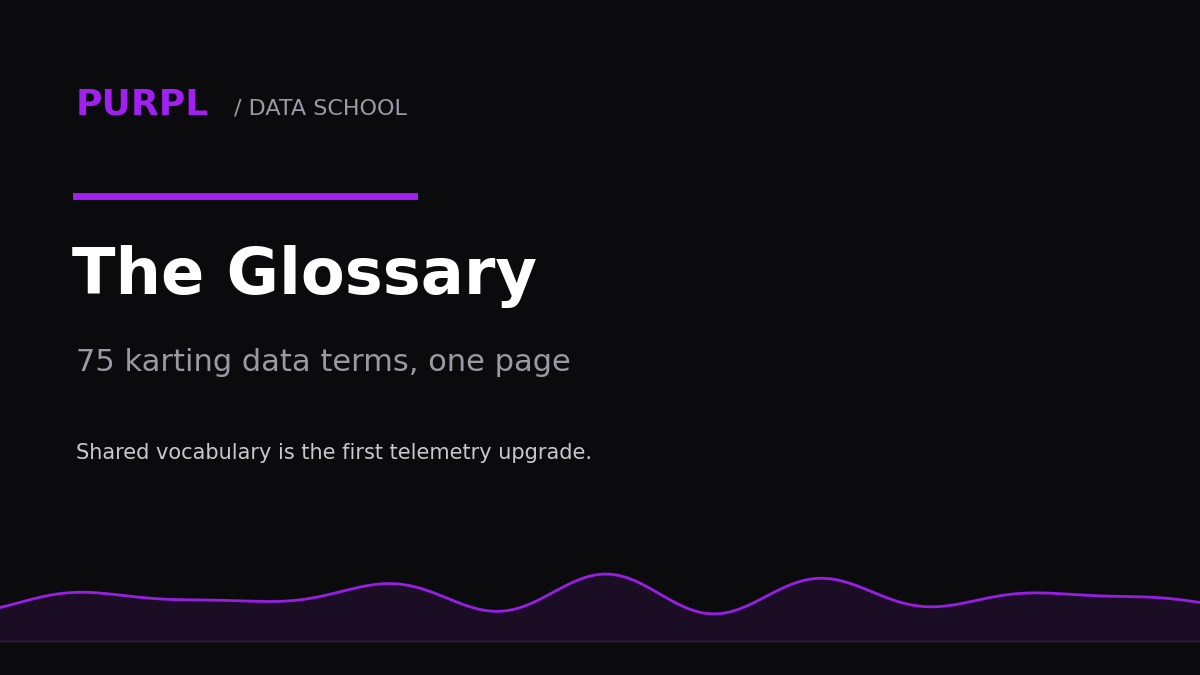 Karting Telemetry Glossary: 75 Data Terms Every Driver Should Know